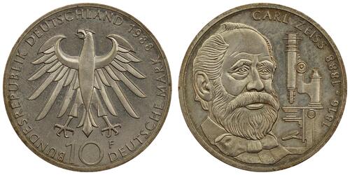 10 Mark Germania Ovest (1949-1990) Argento 