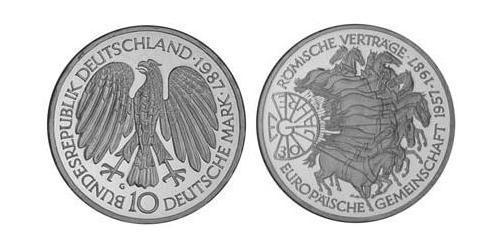 10 Mark Germania Ovest (1949-1990) Argento 