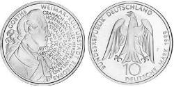 10 Mark Repubblica Federale di Germania (1990 - ) Argento 