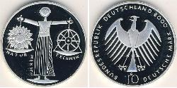 10 Mark Repubblica Federale di Germania (1990 - ) Argento 