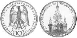 10 Mark Repubblica Federale di Germania (1990 - ) Argento 
