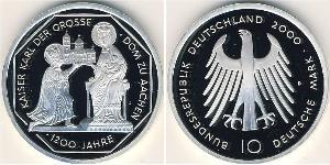 10 Mark Repubblica Federale di Germania (1990 - ) Argento 