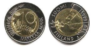 10 Mark Finland (1917 - ) Bimetal 