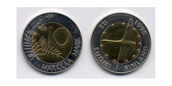 10 Mark Finland (1917 - ) Bimetal 