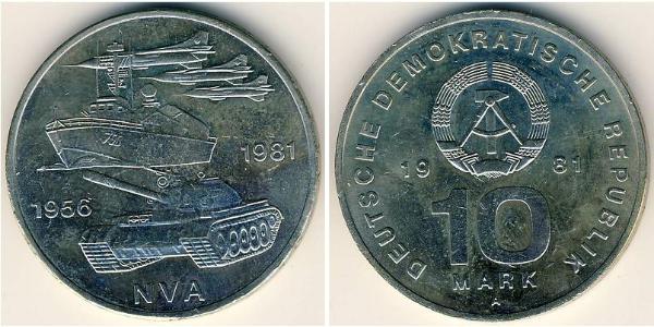 10 Mark German Democratic Republic (1949-1990) Copper/Nickel 