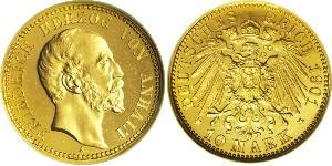 10 Mark Anhalt-Dessau (1603 -1863) Gold Friedrich I. (Anhalt) (1831-1904)