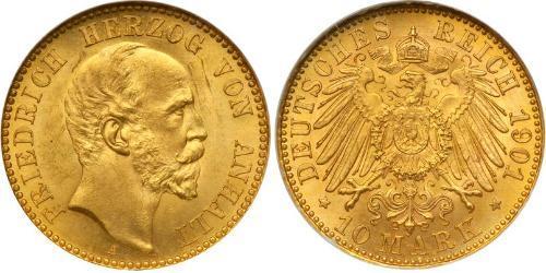 10 Mark Anhalt-Dessau (1603 -1863) Gold Friedrich I. (Anhalt) (1831-1904)