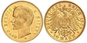 10 Mark Bavaria Gold Otto of Bavaria (1848 – 1916)