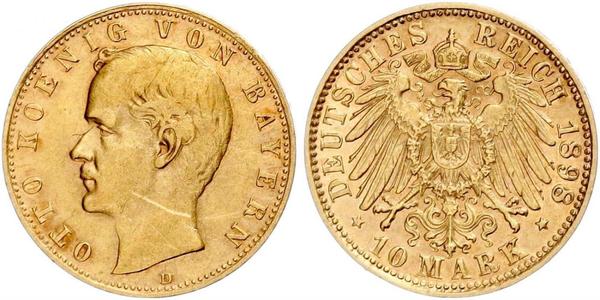 10 Mark Bavaria Gold Otto of Bavaria (1848 – 1916)