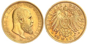 10 Mark Deutsches Kaiserreich (1871-1918) Gold Wilhelm II, German Emperor (1859-1941)