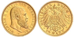 10 Mark Deutsches Kaiserreich (1871-1918) Gold Wilhelm II, German Emperor (1859-1941)