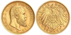 10 Mark Deutsches Kaiserreich (1871-1918) Gold Wilhelm II, German Emperor (1859-1941)