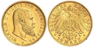 10 Mark Deutsches Kaiserreich (1871-1918) Gold Wilhelm II, German Emperor (1859-1941)