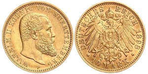 10 Mark Deutsches Kaiserreich (1871-1918) Gold Wilhelm II, German Emperor (1859-1941)