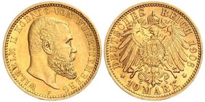 10 Mark Deutsches Kaiserreich (1871-1918) Gold Wilhelm II, German Emperor (1859-1941)