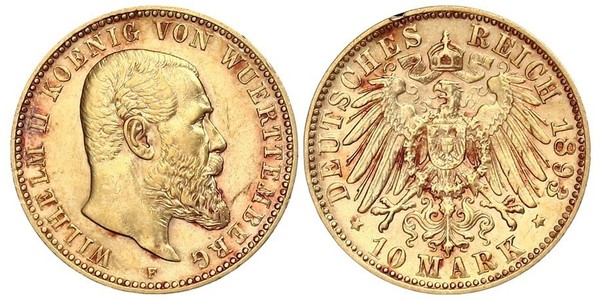 10 Mark Deutsches Kaiserreich (1871-1918) Gold Wilhelm II, German Emperor (1859-1941)