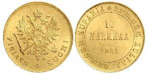 10 Mark Finland (1917 - ) / Russian Empire (1720-1917) Gold Alexander III (1845 -1894)