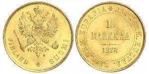 10 Mark Finland (1917 - ) / Russian Empire (1720-1917) Gold Alexander III (1845 -1894)