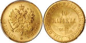 10 Mark Finnland (1917 - ) / Russisches Reich (1720-1917) Gold Alejandro III (1845 -1894)