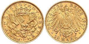 10 Mark Freie Hansestadt Bremen Gold 