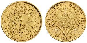 10 Mark Freie Hansestadt Bremen Gold 