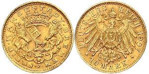 10 Mark Freie Hansestadt Bremen Gold 