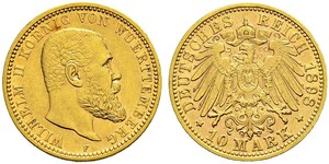 10 Mark German Empire (1871-1918) Gold Wilhelm II, German Emperor (1859-1941)