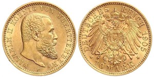 10 Mark German Empire (1871-1918) Gold Wilhelm II, German Emperor (1859-1941)