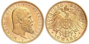 10 Mark German Empire (1871-1918) Gold Wilhelm II, German Emperor (1859-1941)