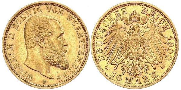 10 Mark German Empire (1871-1918) Gold Wilhelm II, German Emperor (1859-1941)