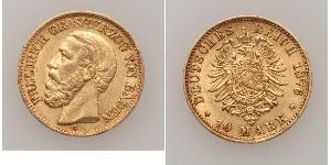 10 Mark Grand Duchy of Baden (1806-1918) Gold Friedrich I. (Baden, Großherzog) (1826 - 1907)