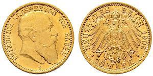 10 Mark Grand Duchy of Baden (1806-1918) Gold Friedrich I. (Baden, Großherzog) (1826 - 1907)