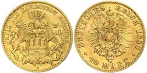 10 Mark Hamburg Gold 