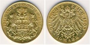 10 Mark Hamburg Gold 