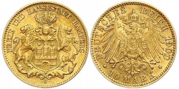 10 Mark Hamburg Gold 