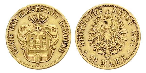 10 Mark Hamburg Gold 