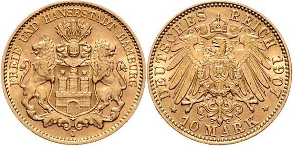 10 Mark Hamburg Gold 