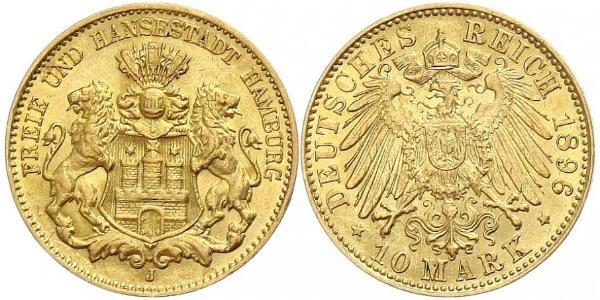 10 Mark Hamburg Gold 