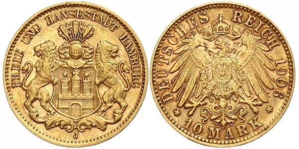 10 Mark Hamburg Gold 