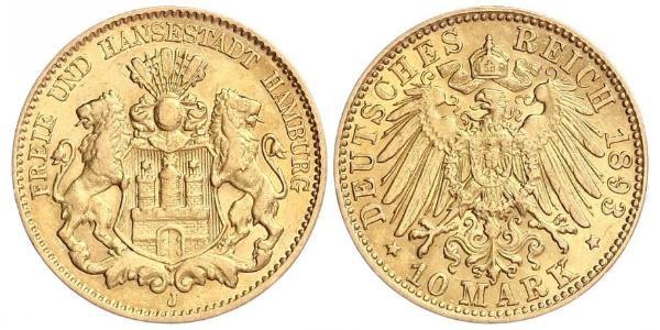 10 Mark Hamburg Gold 
