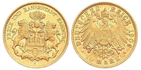 10 Mark Hamburg Gold 