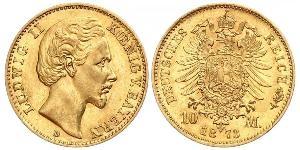 10 Mark Kingdom of Bavaria (1806 - 1918) Gold Ludwig II of Bavaria (1845 – 1886)