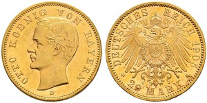 10 Mark Kingdom of Bavaria (1806 - 1918) Gold Otto of Bavaria (1848 – 1916)