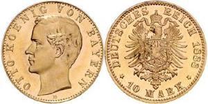 10 Mark Kingdom of Bavaria (1806 - 1918) Gold Otto of Bavaria (1848 – 1916)