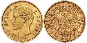 10 Mark Kingdom of Bavaria (1806 - 1918) Gold Otto of Bavaria (1848 – 1916)