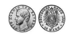10 Mark Kingdom of Bavaria (1806 - 1918) Gold Otto of Bavaria (1848 – 1916)