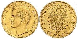 10 Mark Kingdom of Bavaria (1806 - 1918) Gold Otto of Bavaria (1848 – 1916)