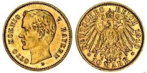 10 Mark Kingdom of Bavaria (1806 - 1918) Gold Otto of Bavaria (1848 – 1916)