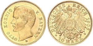 10 Mark Kingdom of Bavaria (1806 - 1918) Gold Otto of Bavaria (1848 – 1916)