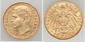 10 Mark Kingdom of Bavaria (1806 - 1918) Gold Otto of Bavaria (1848 – 1916)